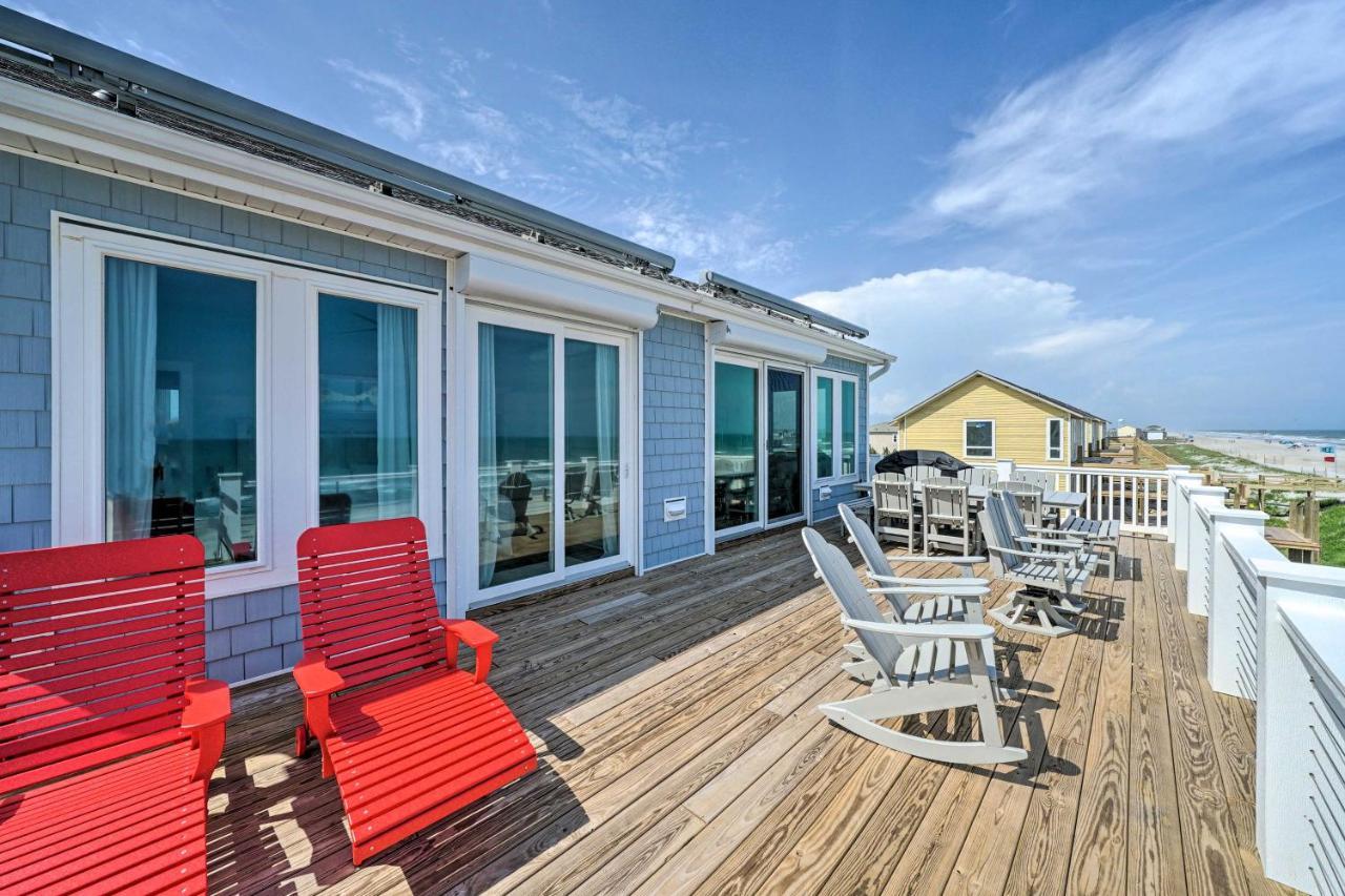 Beachfront Oasis With 2 Large Decks, Bbq And Views! Topsail Beach Buitenkant foto