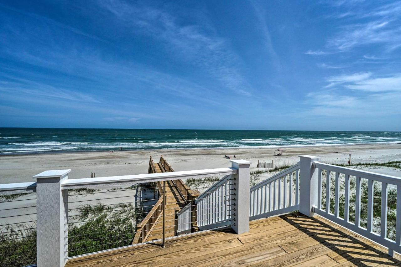 Beachfront Oasis With 2 Large Decks, Bbq And Views! Topsail Beach Buitenkant foto