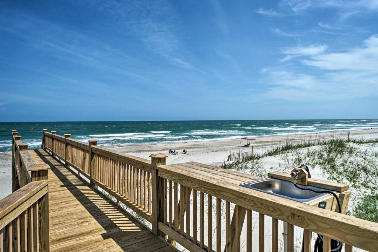 Beachfront Oasis With 2 Large Decks, Bbq And Views! Topsail Beach Buitenkant foto